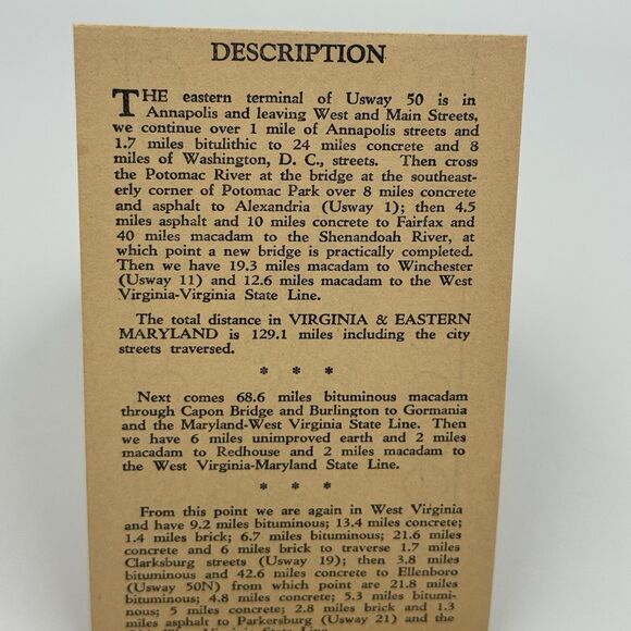 1930 Texaco Annapolis Sacramento Sacremento Strip Map USWay 50 - Picture 4 of 5